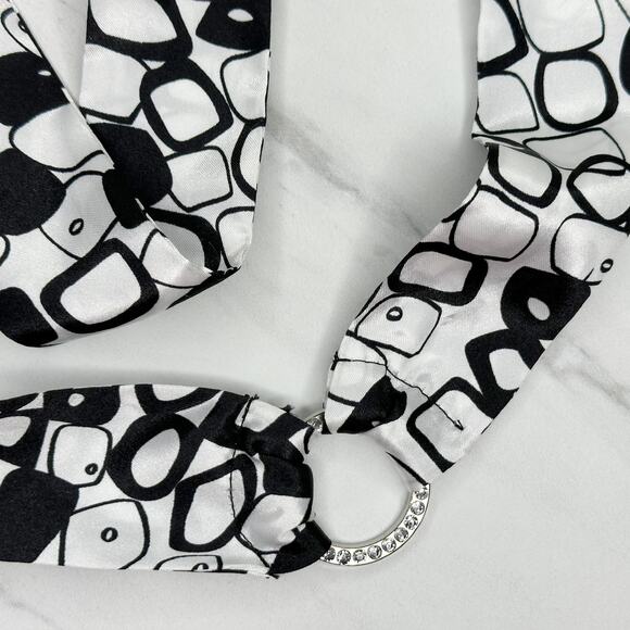 Rhinestone Hoop Scarf Tie Belt Size Small S Medium M Womens - Picture 6 of 12